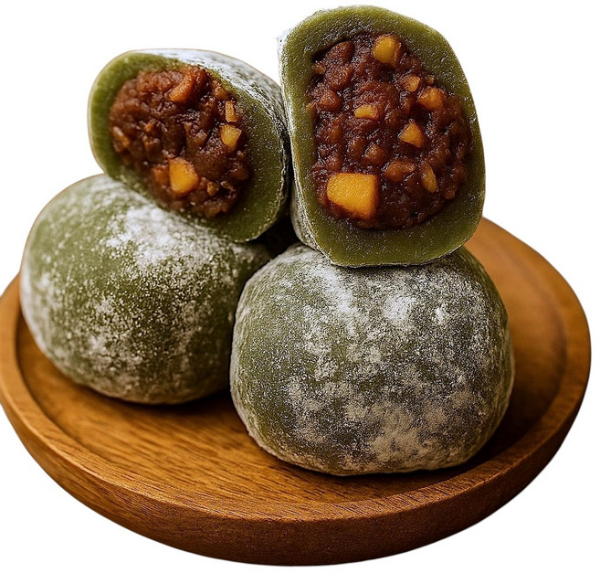 쫀득한 국산찹쌀 견과류 찹쌀떡 [쑥 영양모찌 100g 20알], 2kg, 1박스