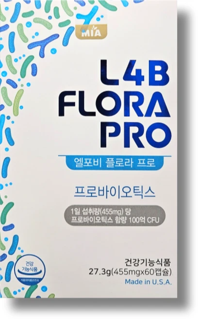 엘포비 플로라 프로 유산균 프로바이오틱스 다니스코 균주 100억 FCU 보장, 1박스, 60회분 - 쿠팡