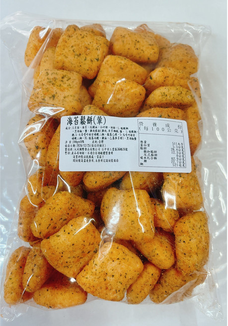 sns 古早味 懷舊零食 海苔鬆餅 250g, 1個, 300g