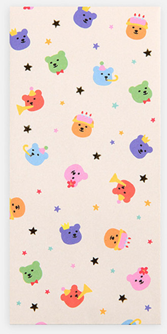 데일리라이크 현금봉투(젤리베어) - 02 Party 5매 1세트 파티 편지봉투 용돈 감사 생신 돈봉투