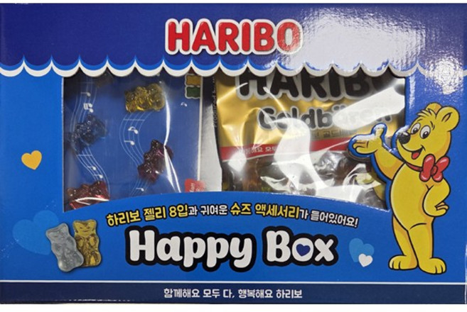 하리보 해피박스 슈즈 액세서리 세트 680g 젤리 디저트 HARIBO, 1개