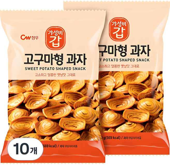 청우식품 고구마형과자, 120g, 10개