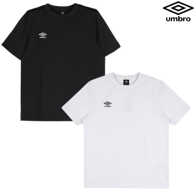 [엄브로] 26SS 매장판 남녀공용 베이직 폴리 스판 스몰로고 반팔 티셔츠 UR121SRS14