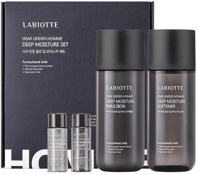 [남성용] 디어 린든 옴므 딥 모이스처 세트(소프너+에멀전+20ml 미니어처), 1개, 340ml