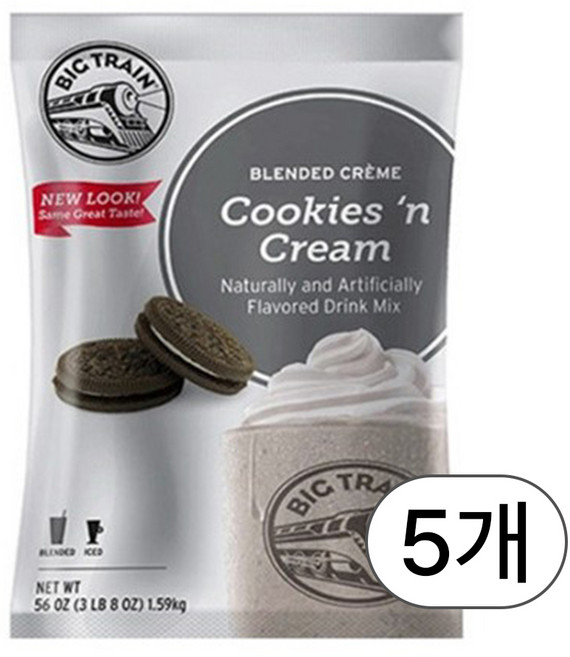 빅트레인 쿠키앤크림 파우더 1.59kg 1박스 5개, 1개입