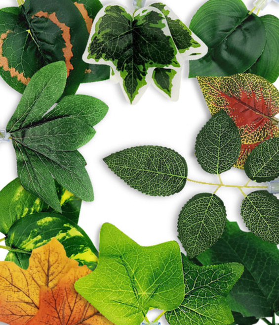 노모이 인조풀 달팽이 도마뱀 부착 인조식물 물고기 베타침대 조화나뭇잎, 6. 장미잎, 1개