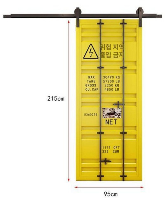 슬라이딩 도어 화장실 미닫이 접이식슬라이딩도어 레일 도어파티션 간이 원목 좁은공간활용, 95 215, 1개, 95 x 215