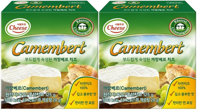 서울우유 까망베르치즈 125g x 2개, 1세트, 250g