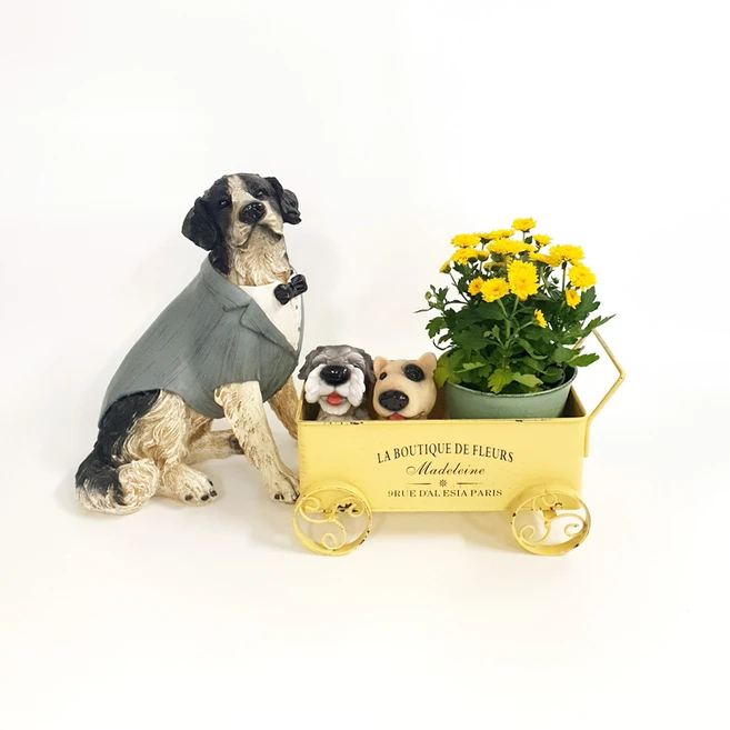 Countryitem 마들렌 정원 수레 크림 옐로우 - 쿠팡