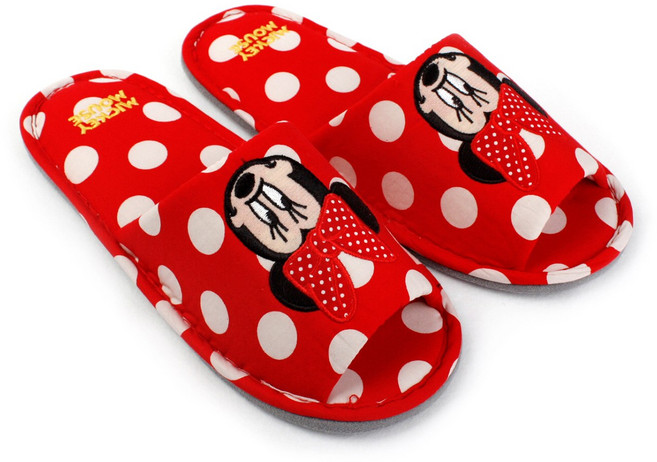 월트디즈니 디즈니 미키 미니 땡땡이 거실화 실내화, 미니(레드) 땡땡이 실내화, 1개