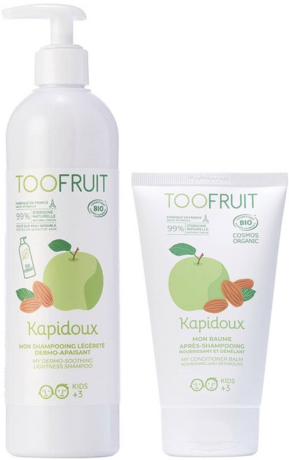 TOOFRUIT Kapidoux 兒童洗髮精與潤髮乳組, 1個, 400ml