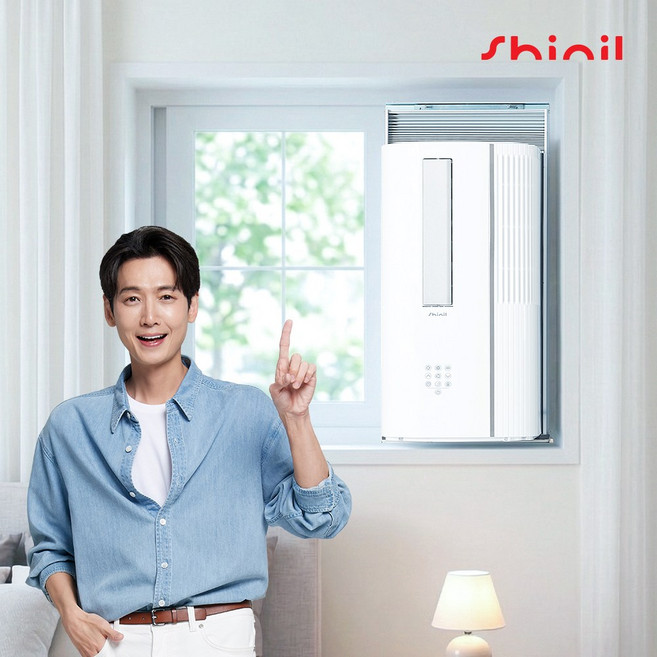 신일 창문형 에어컨 정속형 창틀형 창문식 소형 원룸, 정속형 기사설치(현장결제), 0cm
