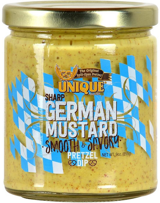 독특한 프레첼 샤프 머스타드 독일 9온스, German Mustard, 1개