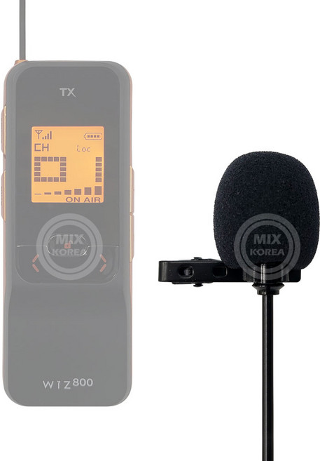 위콤미디어 위즈800 송신기용 핀마이크 / WIZ800 PIN MICROPHONE, 1개