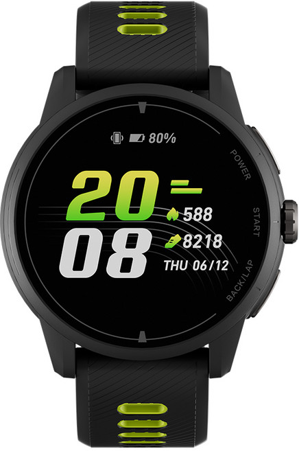 iGPSPORT VeRun 베런 스마트 워치 러닝 사이클 수영 스포츠 워치, 블랙, 45.3mm, GPS + 블루투스