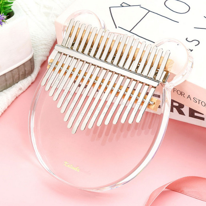 주닉스 투명 아크릴 레인보우 곰돌이 17음계 칼림바, 투명 칼림바, 1개