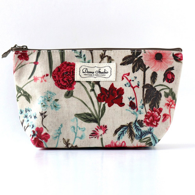 미모양 여성 예쁜 패턴 방수 원단 화장품 파우치