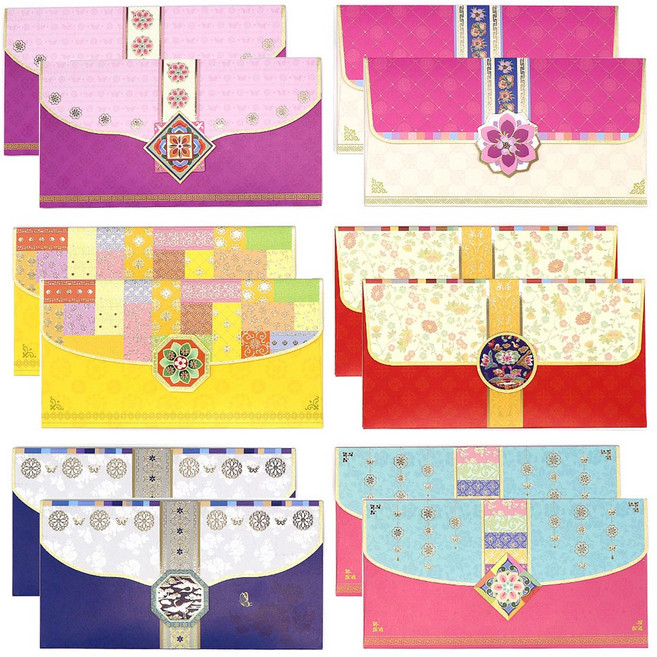 마음담아 고급 전통 꽃 패턴 황금 부모님 용돈봉투 감사 축하 답례 한가위 추석 돈봉투 현금 디자인 2세트 봉투 모음, 3.도담6종 2세트