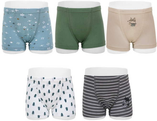 링크체 남자어린이 팬티 드로즈 숲속친구들 5종1세트