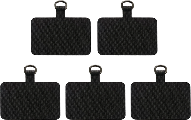 다람앤토리 튼튼한 D형고리 태그홀더 스마트폰 스트랩연결고리, 5개, 블랙