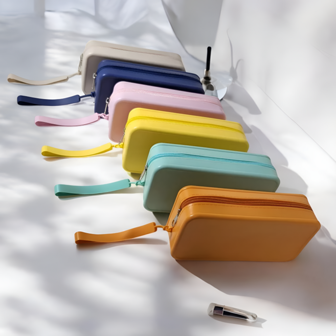 옐로구르미 실리콘 파우치 방수 수영 화장품 가방 다용도
