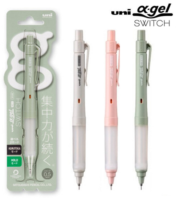 유니 알파겔 스위치 한정판 쿠루토가 샤프 0.5mnm, 코튼핑크