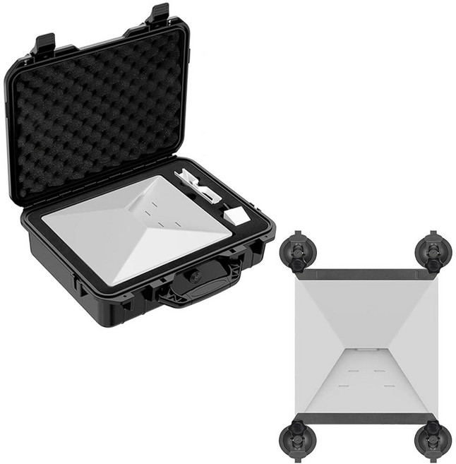 OLINS KAKO StarLINK 링크 미니 케이스 및 흡착 컵 마운트 IP67 방수 하드 케이스 스타 접시에 적합 휴대용 숄더 듀얼 캐리 옵션 액세서리용 정밀 컷 폼