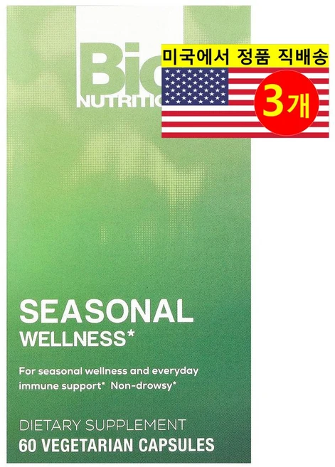 ProHealth Longevity 시즈날 웰니스 허브 추출 보충제 Seasonal Wellness, 3개, 60정 - 쿠팡