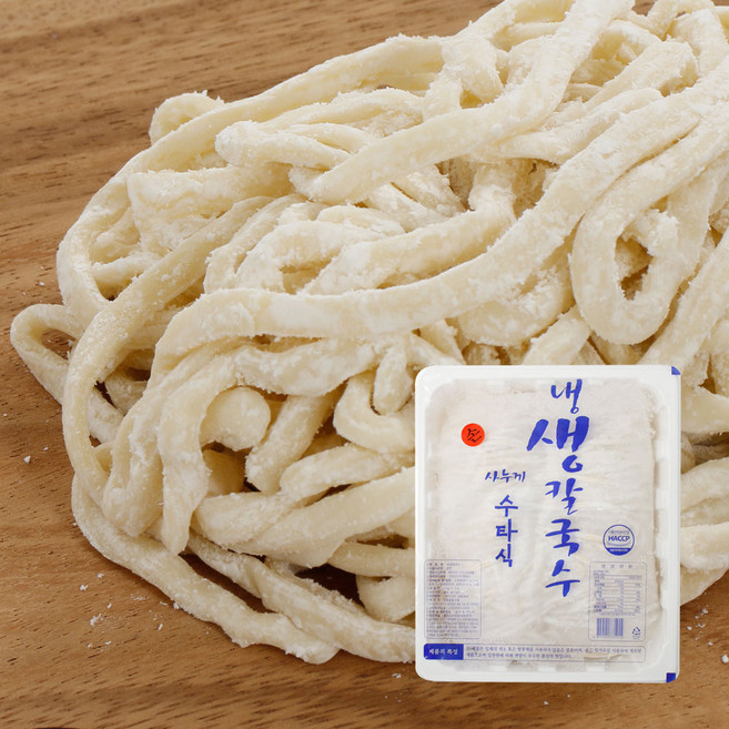 명동 업소용 냉동 생칼국수면 5kg 대용량 식당 사누끼 냉동면 생면 면사리, 1개