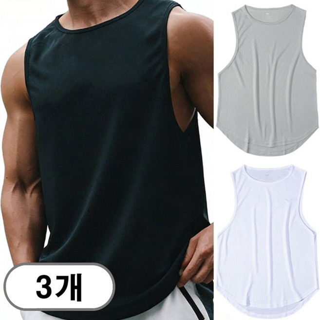 차쿠 남성 여름 헬스 나시 민소매 (총3개)