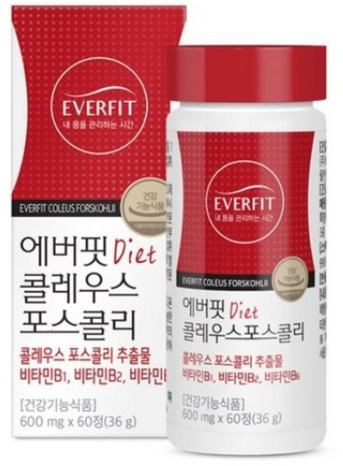 내츄럴플러스 에버핏 콜레우스 포스콜리 36g, 60정, 4개