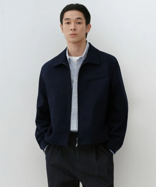 [백화점상품] MUSINSA STANDARD 신세틱 스웨이드 워크 재킷 [다크 네이비] MMELJ3Z06-DN - 쿠팡