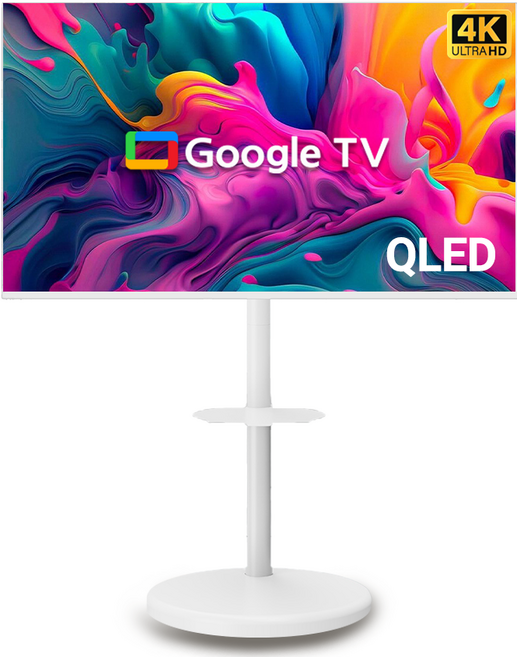 무빙큐빅스 스마트 50인치 4K UHD QLED 삼탠바이미 화이트에디션 SET 이동식 tv 거치대 삼텐바이미 스탠바이미 중소바이미, GSQBX50UHD-A1, 스탠드형, 고객직접설치