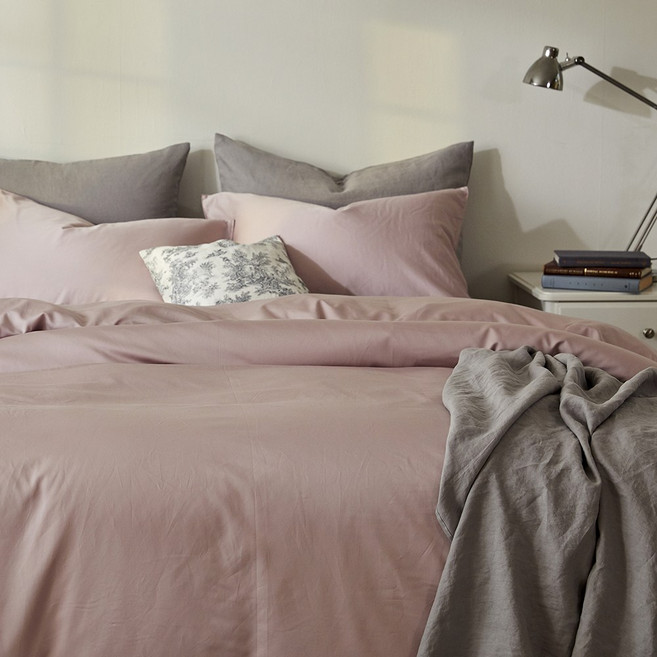 국산 클린 모달 60수 베딩커버 - 소프트핑크 S Q K 호텔침구 실크처럼 부드러운 멜로우비 이불커버