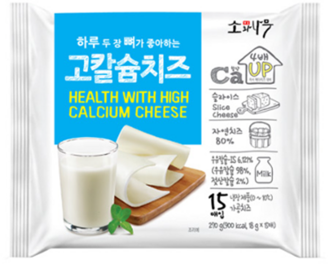 동원 소와나무 고칼슘치즈 270g (15매입)x5개/냉장무배, 5개