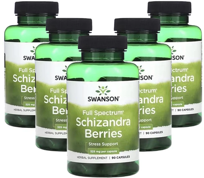 스완슨 Full Spectrum 오미자 베리 525mg 90캡슐, 5개, 90정 - 쿠팡