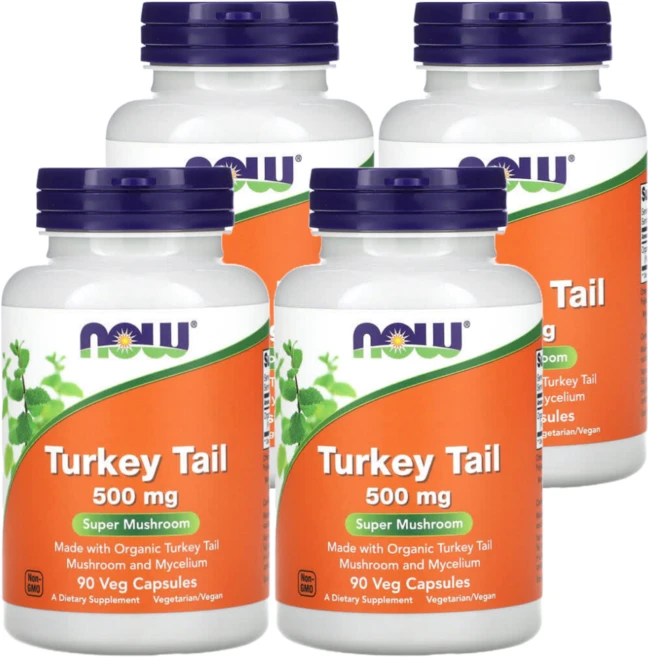 나우푸드 구름버섯 500mg 90캡슐 4통, 90정 - 쿠팡