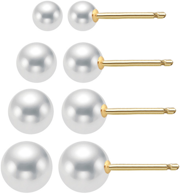 에바주얼리 14k Gold Filled 스와로브스키 혼주 진주 귀걸이 여성진주귀걸이