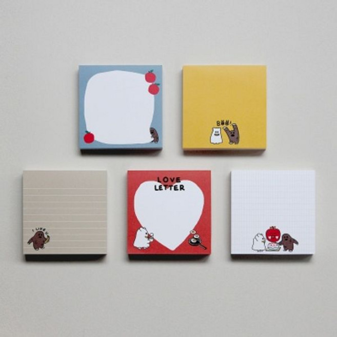 [건망증] 고스트팝 메모패드 (떡메모지 메모패드), 코랄, 옵션선택, 1개, 개당 수량