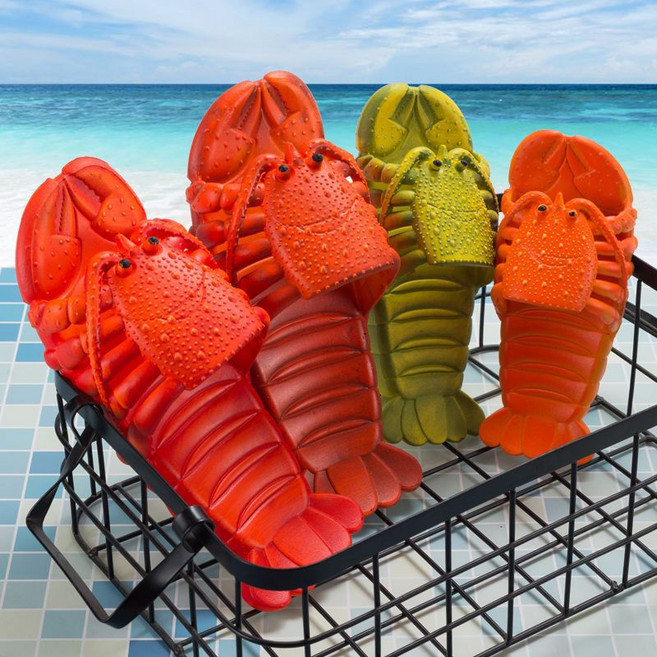 귀여운 가재 슬리퍼 여름 방수 실내외 겸용 창의적 디자인 신발 시원한 착용감 해변 산책용