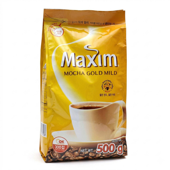 동서식품 맥심 모카골드 마일드 커피 가루 리필 500g 1개