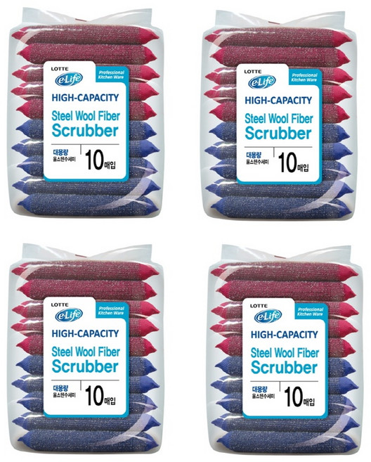 롯데이라이프 울스텐 수세미, 10개, 4개