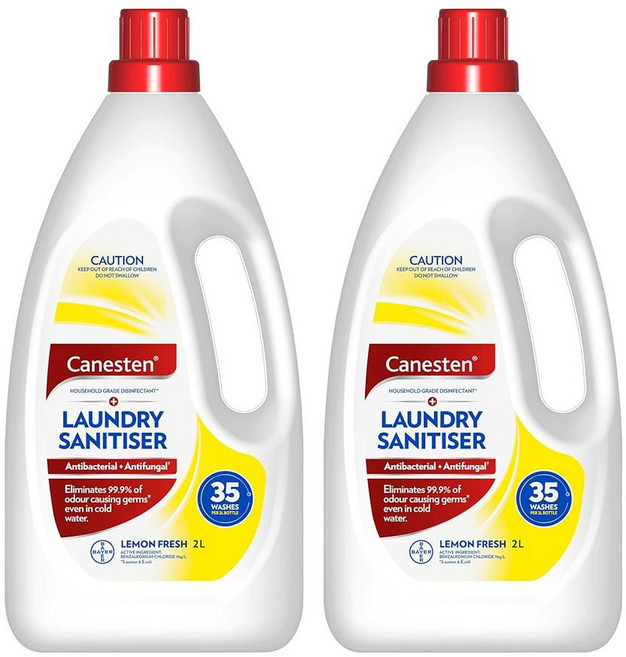 카네스텐 레몬향 세탁 세제 2L 2팩 Canesten Laundry Liquid Household Disinfectant and Laundry, 2개