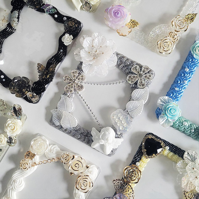 데코덴 탑꾸 탑로더꾸미기 DIY 세트, 52.그레이천사 세트