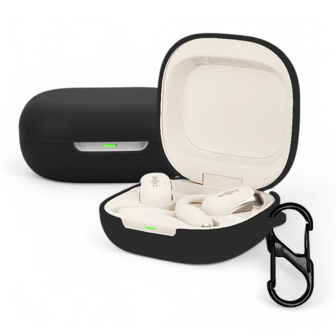 샥즈 오픈핏 2 컬러 하우징 케이스, 블랙, 1개