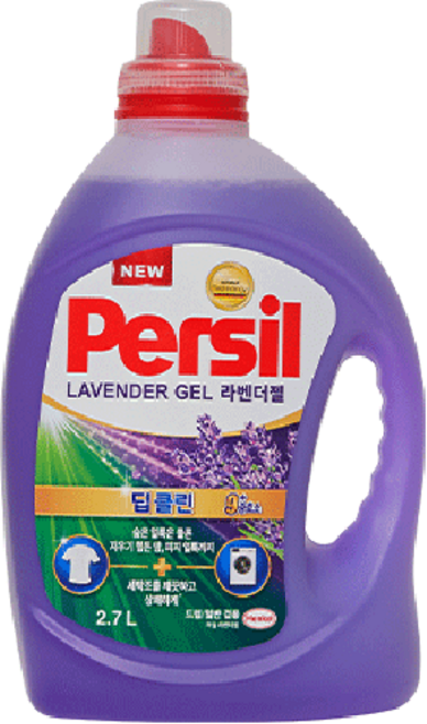 퍼실 딥클린 라벤더젤 플러스 액상세제 라벤더코튼향 본품, 2.7L, 1개입, 4개