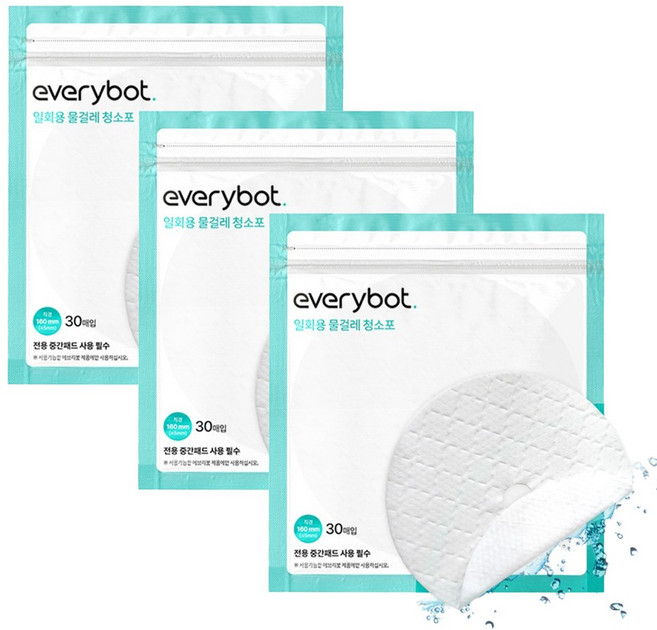 에브리봇 일회용 물걸레 청소포 30p, 단일옵션, 3세트