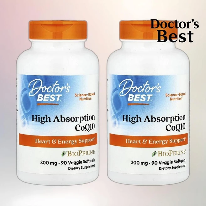 닥터스베스트 고흡수 CoQ10 300mg 소프트젤 90정 2병 - 쿠팡