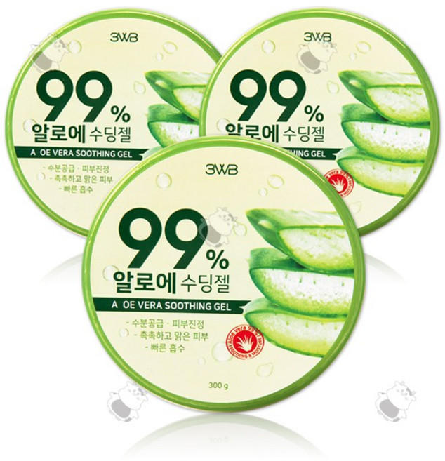 웰빙헬스팜 예쁜얼굴 알로에베라 수딩젤, 3개, 300g
