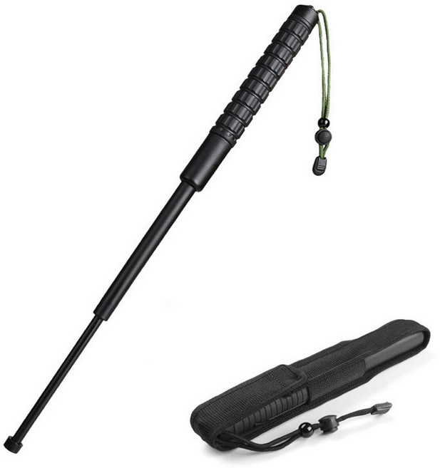 화이트울프 삼단봉 특수강 호신용품 고급형 여성용 휴대 안전봉, 1세트